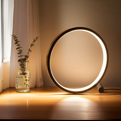 Avelena | Halo Glo Lampe – minimalistische dimmbare runde LED-Tischlampe