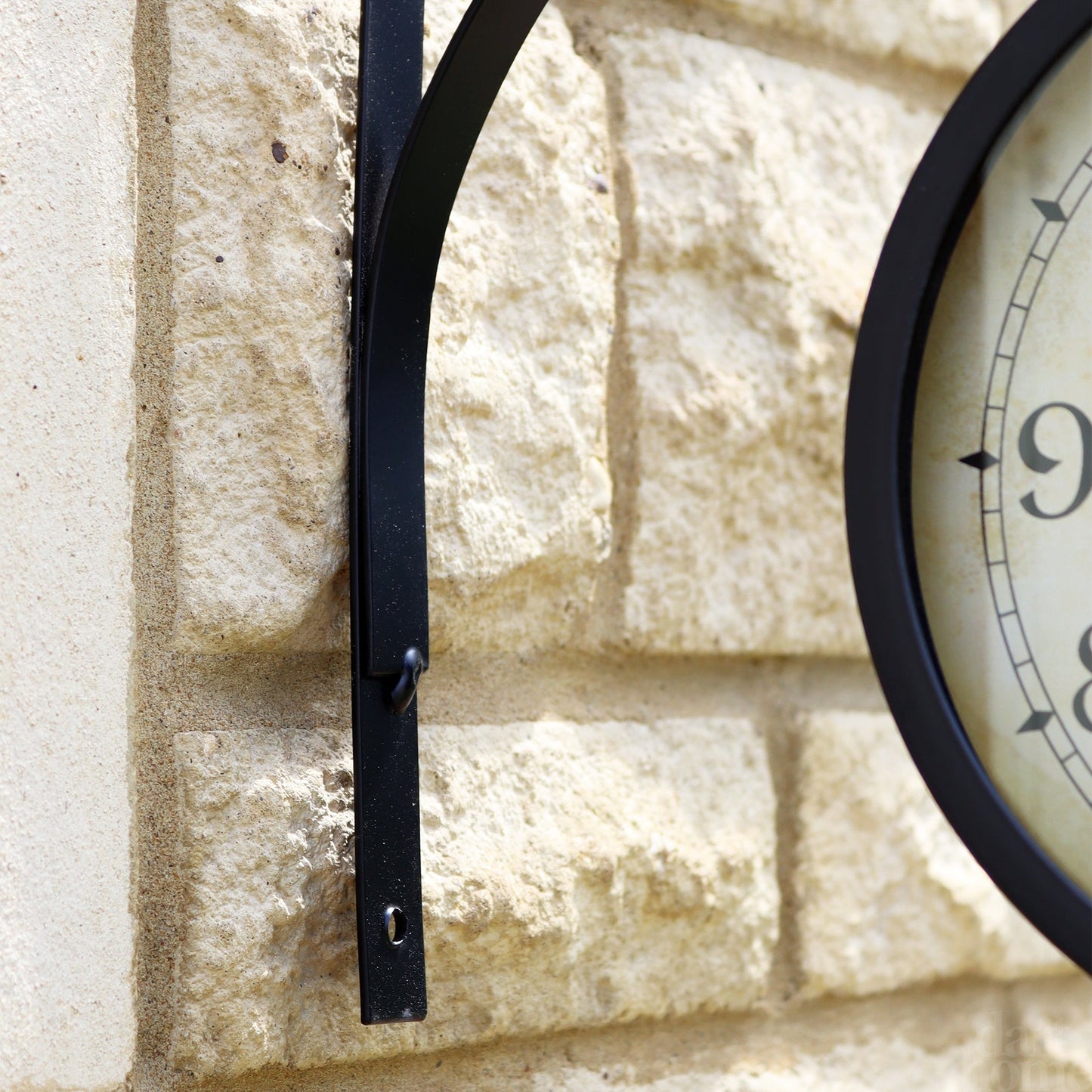 Avelena | Black  Double Sided Railway Outdoor Clock