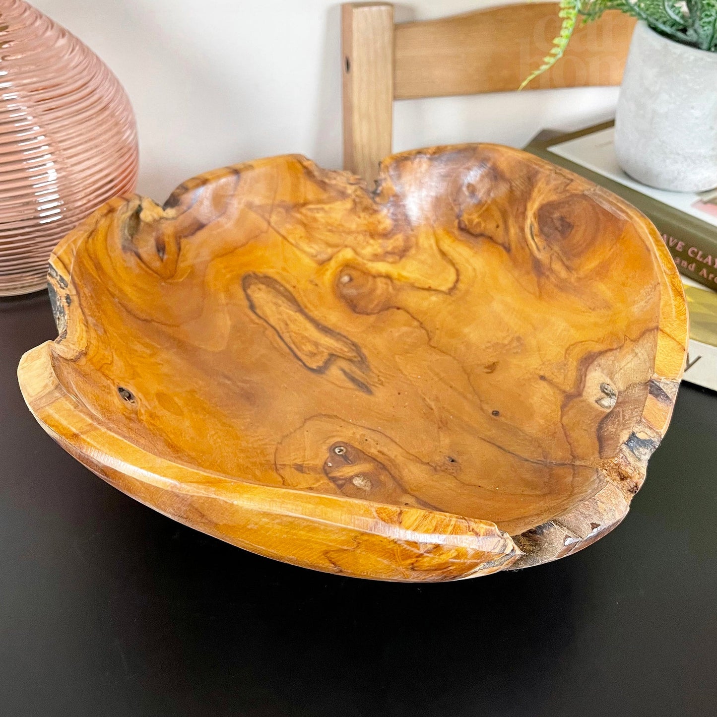 Avelena | Teak Root Wood Decorative Bowl 30cm