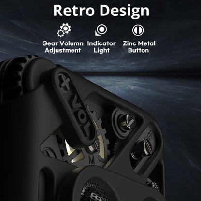Avelena | D MOOSTER D16 Tragbarer HiFi Bluetooth 5.3 Lautsprecher, Unterstützt TF-Karte (Schwarz)