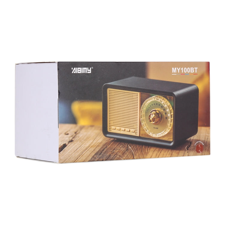 Avelena | MY100BT Retro Stereo Drahtlos Bluetooth Lautsprecher, Unterstützt TF-Karte / AUX / U-Disk / FM