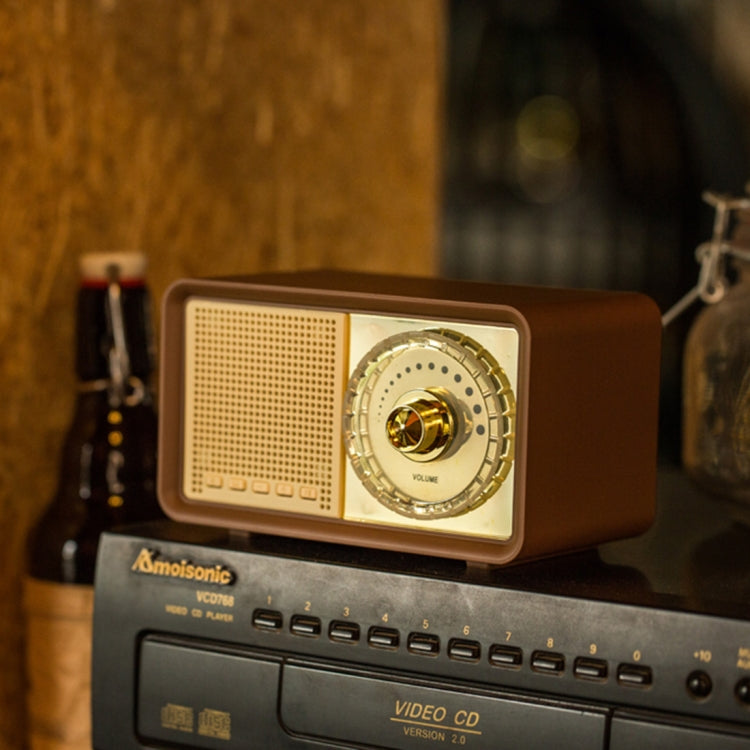 Avelena | MY100BT Retro Stereo Drahtlos Bluetooth Lautsprecher, Unterstützt TF-Karte / AUX / U-Disk / FM