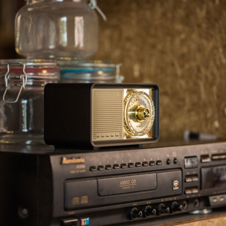 Avelena | MY100BT Retro Stereo Drahtlos Bluetooth Lautsprecher, Unterstützt TF-Karte / AUX / U-Disk / FM