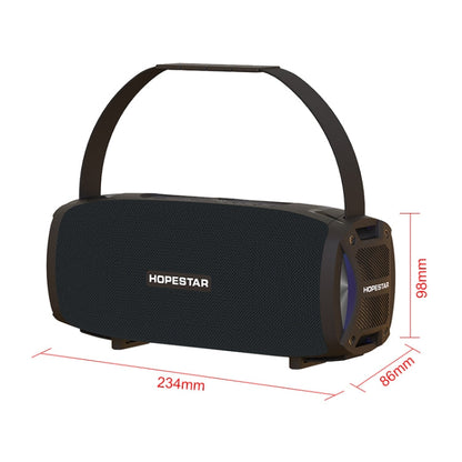 Avelena | HOPESTAR H24 Pro TWS Tragbarer Outdoor Wasserdichter Gewebter Texturierter Bluetooth Lautsprecher mit Rhythmuslicht, Unterstützung für Freisprechen & U-Disk & TF-Karte & 3,5 mm AUX & FM (Schwarz)