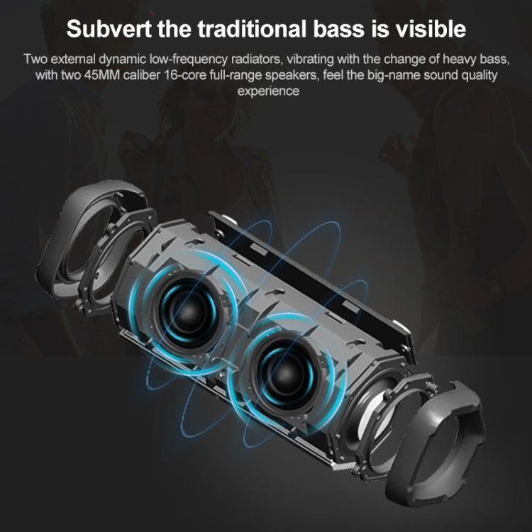 Avelena | EBS-605 Outdoor Tragbare Stoff Wasserdichte Drahtlose Bluetooth Subwoofer Lautsprecher (Schwarz)