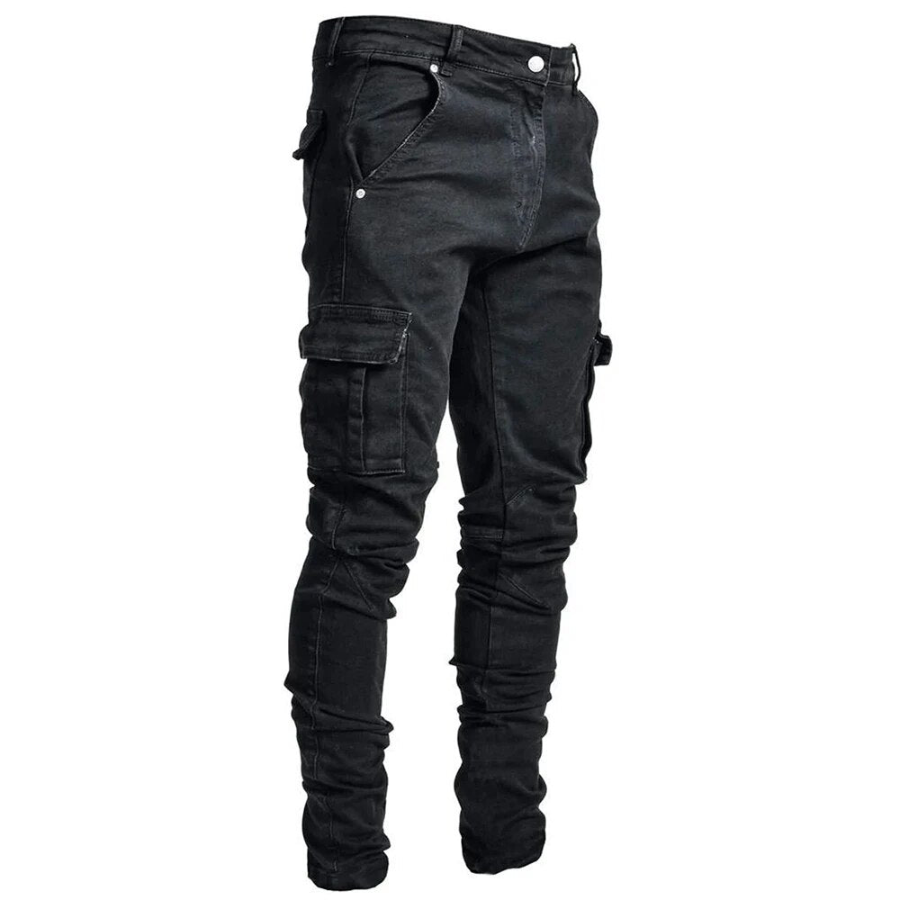 Herren Denim Cargo-Hose