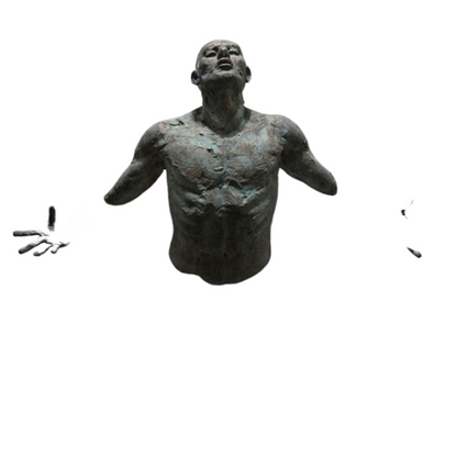 Avelena | Imitation Kupferharz Ornament Abstrakte Figur Wandkunst Kletterer 3D Durch Wand Statue Skulptur