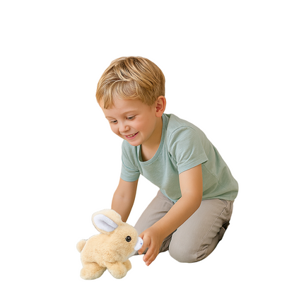 Avelena | Kaninchen Spielzeug Muster Weich und Springendes Plüschspielzeug