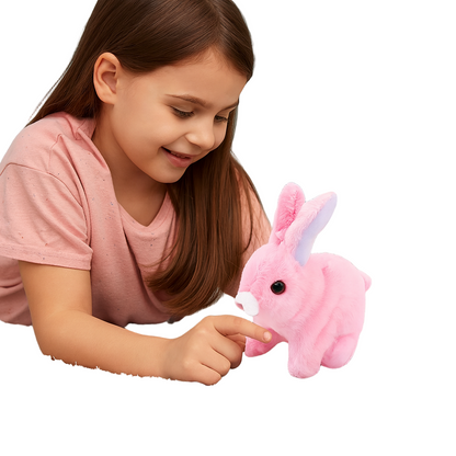 Avelena | Kaninchen Spielzeug Muster Weich und Springendes Plüschspielzeug