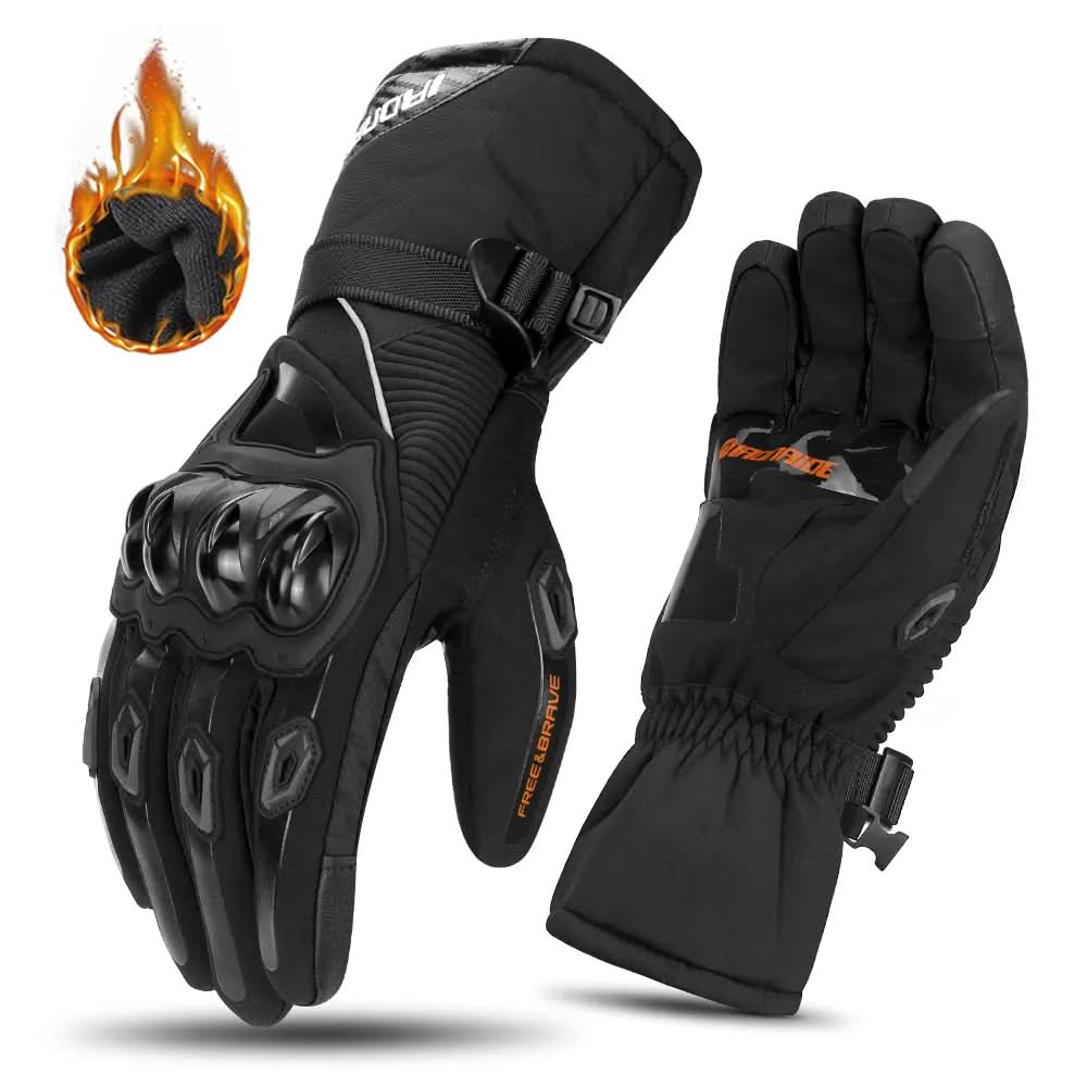 Avelena | Wasserdichte Winter-Motorradhandschuhe mit 3-Lagen-Isolierung & Kohlefaser-Schutz
