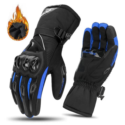 Avelena | Wasserdichte Winter-Motorradhandschuhe mit 3-Lagen-Isolierung & Kohlefaser-Schutz