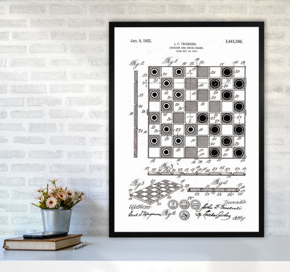 Avelena | Schach- und Damenbrett Patent Kunstdruck