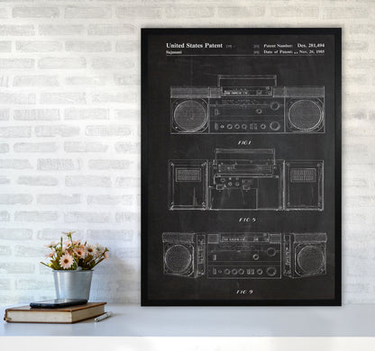 Avelena | Boombox Patent Kunstdruck