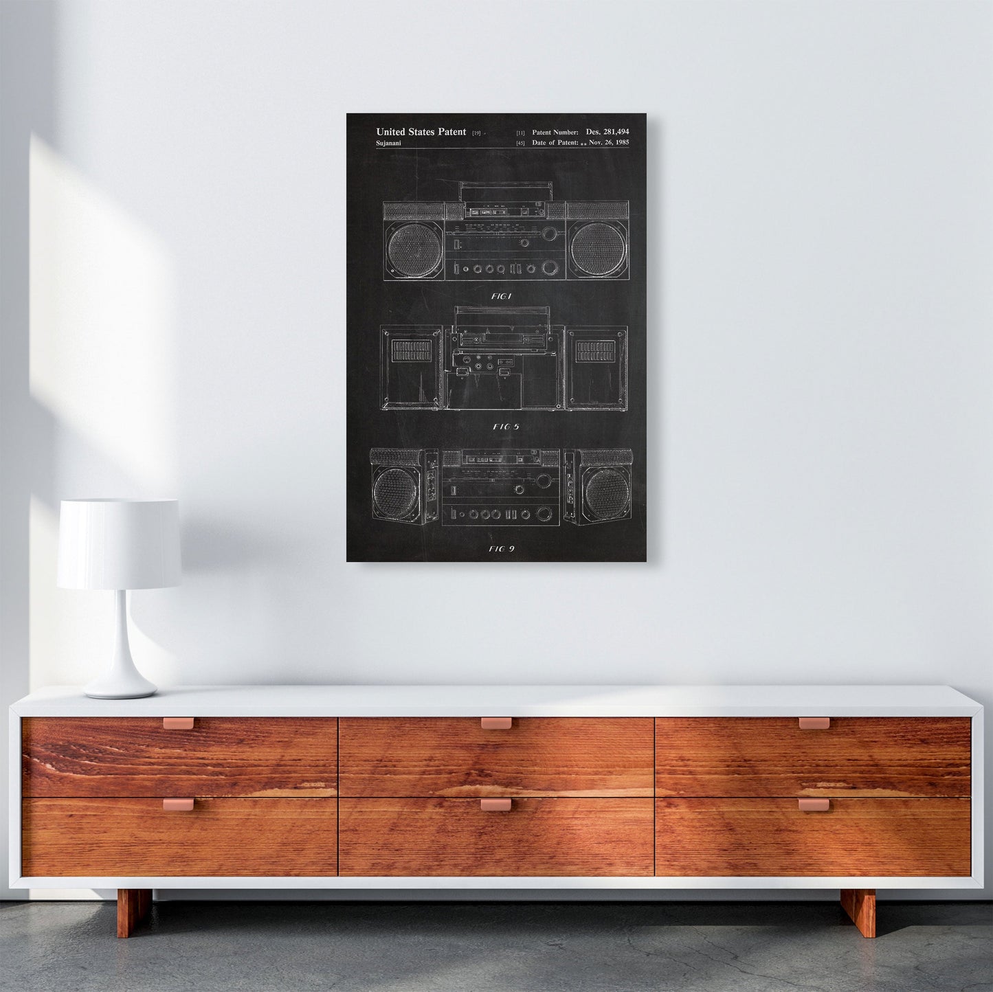 Avelena | Boombox Patent Kunstdruck