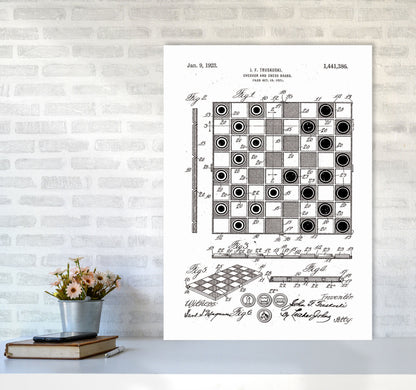 Avelena | Schach- und Damenbrett Patent Kunstdruck