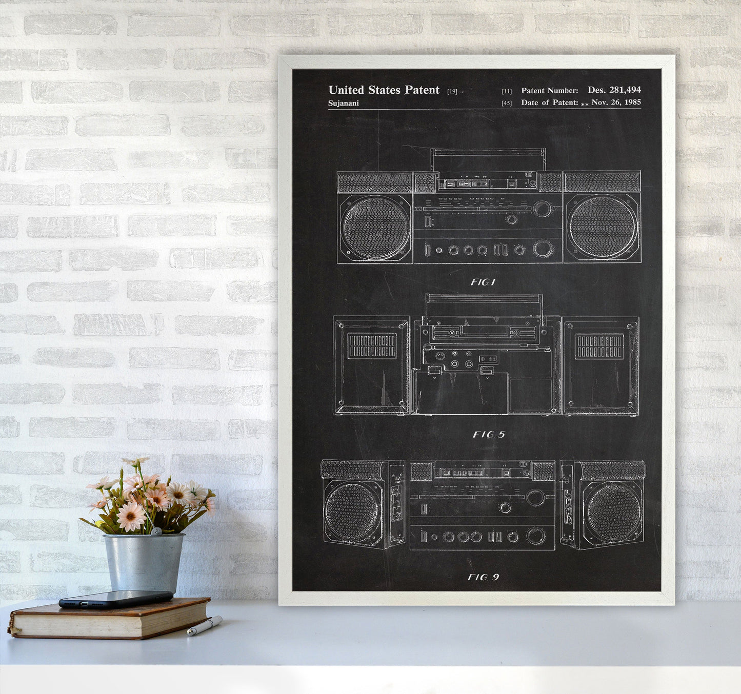 Avelena | Boombox Patent Kunstdruck