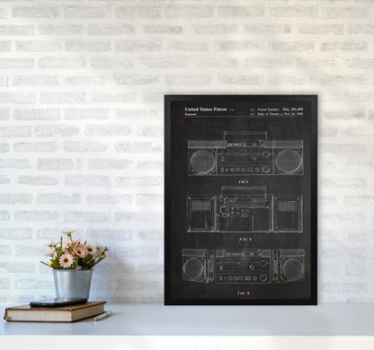Avelena | Boombox Patent Kunstdruck
