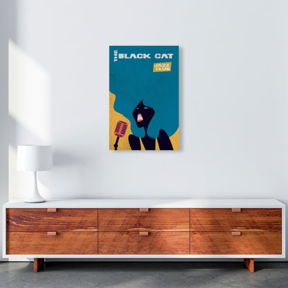 Avelena | Schwarze Katze Jazz Kunstdruck von Jason Stanley