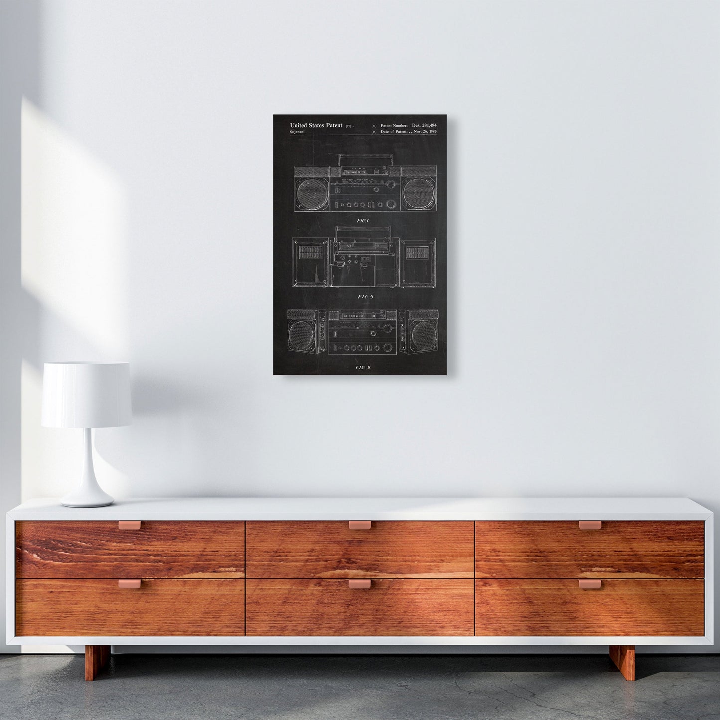 Avelena | Boombox Patent Kunstdruck