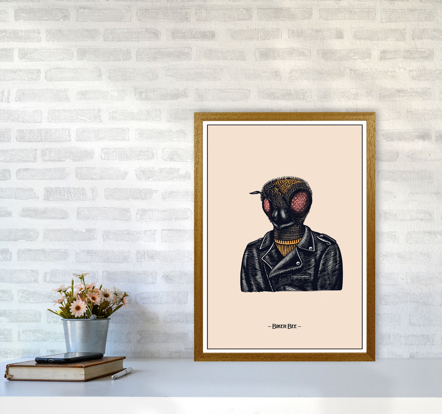Avelena | Biker Bee Kunstdruck von Jason Stanley