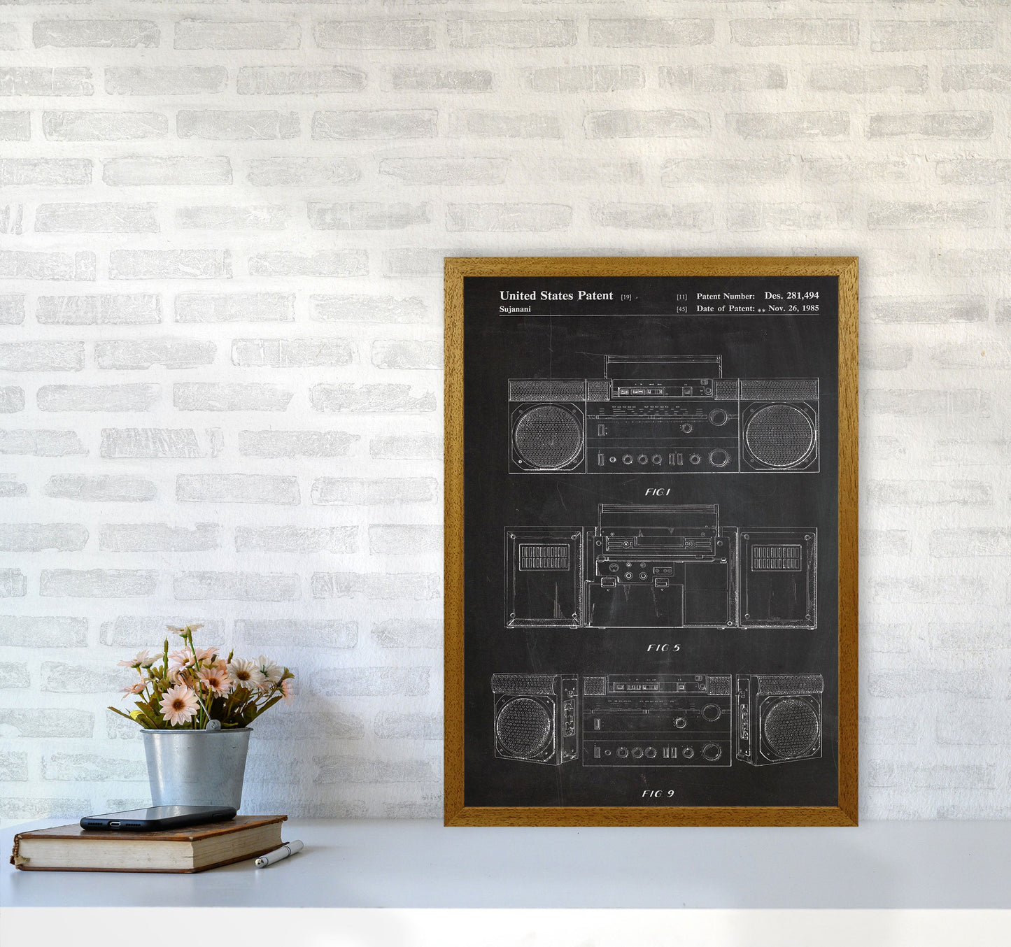 Avelena | Boombox Patent Kunstdruck
