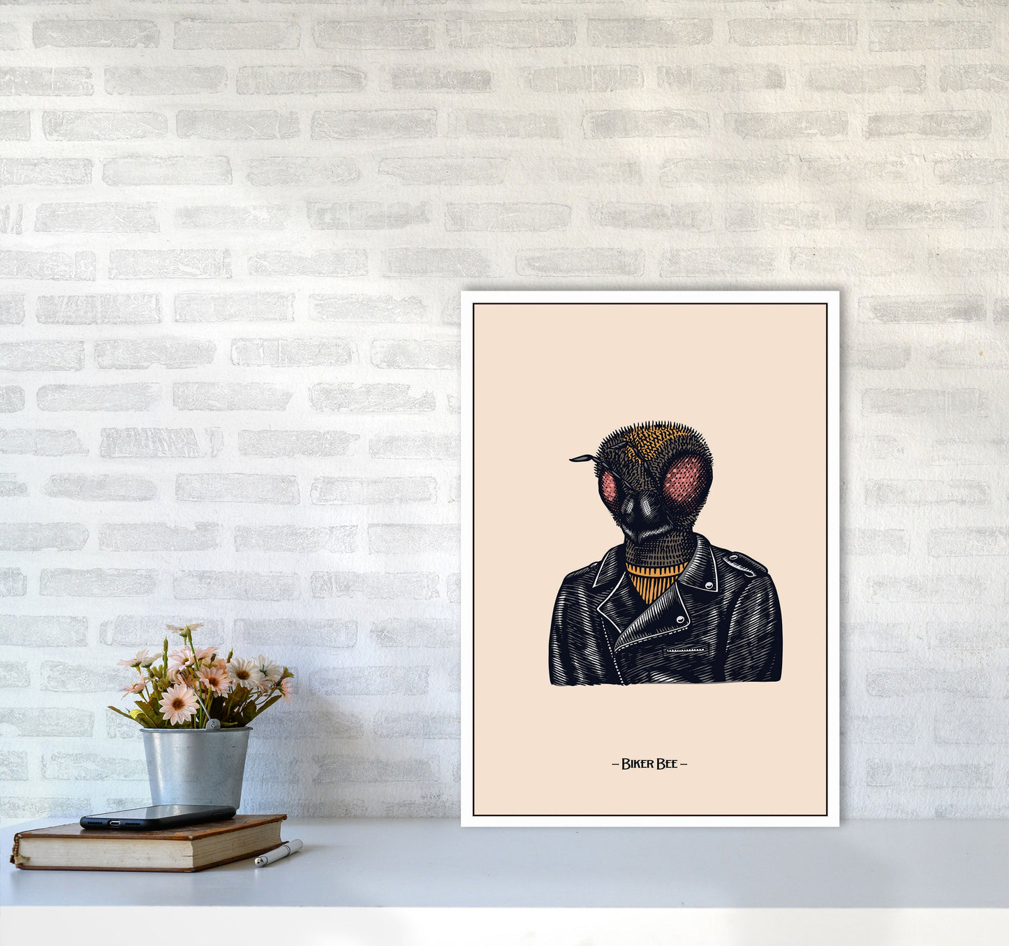 Avelena | Biker Bee Kunstdruck von Jason Stanley