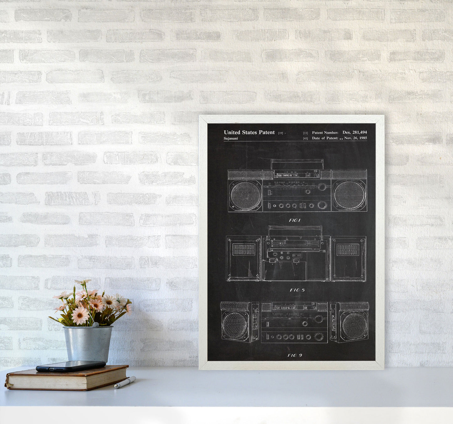 Avelena | Boombox Patent Kunstdruck