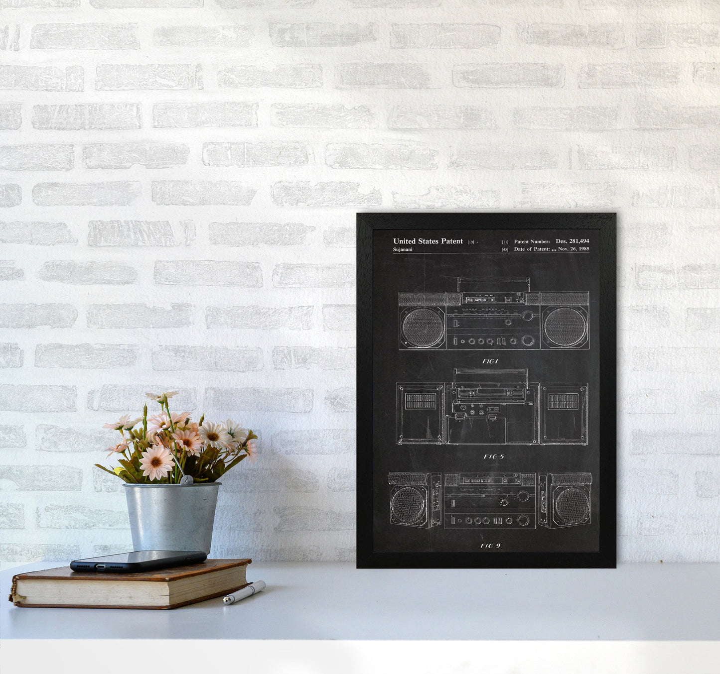 Avelena | Boombox Patent Kunstdruck