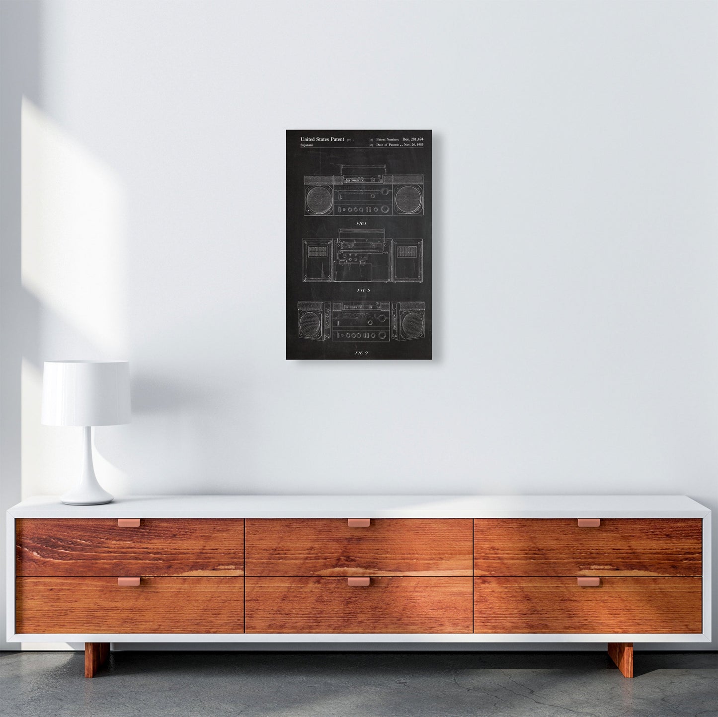 Avelena | Boombox Patent Kunstdruck