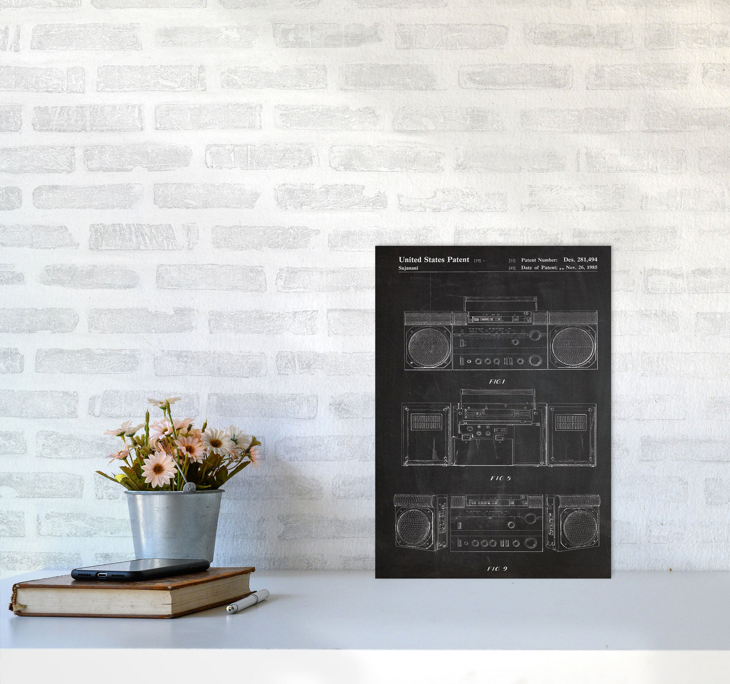 Avelena | Boombox Patent Kunstdruck