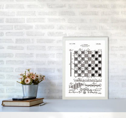 Avelena | Schach- und Damenbrett Patent Kunstdruck