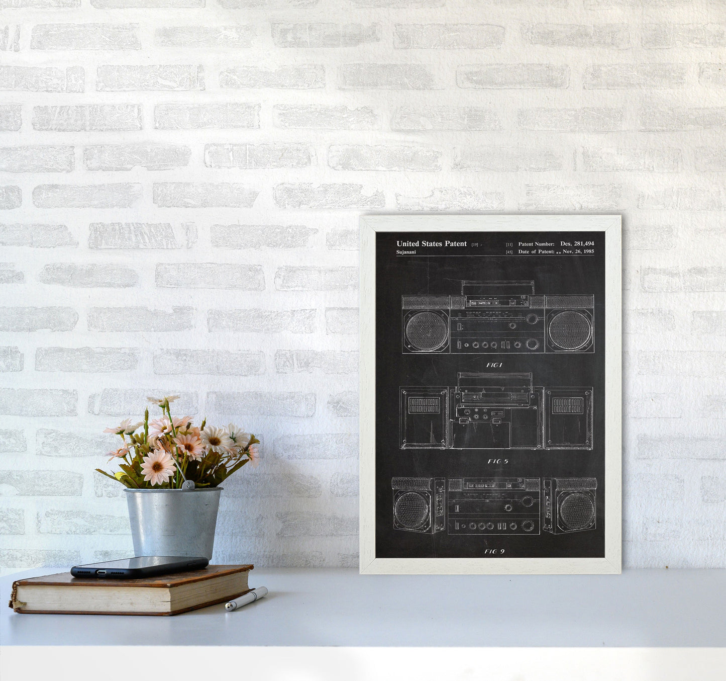 Avelena | Boombox Patent Kunstdruck
