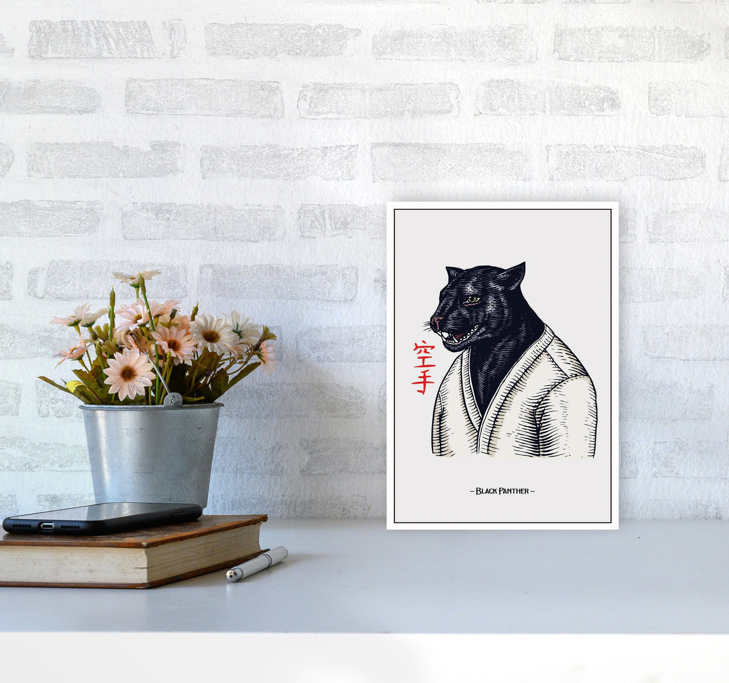 Avelena | Black Panther Kunstdruck von Jason Stanley