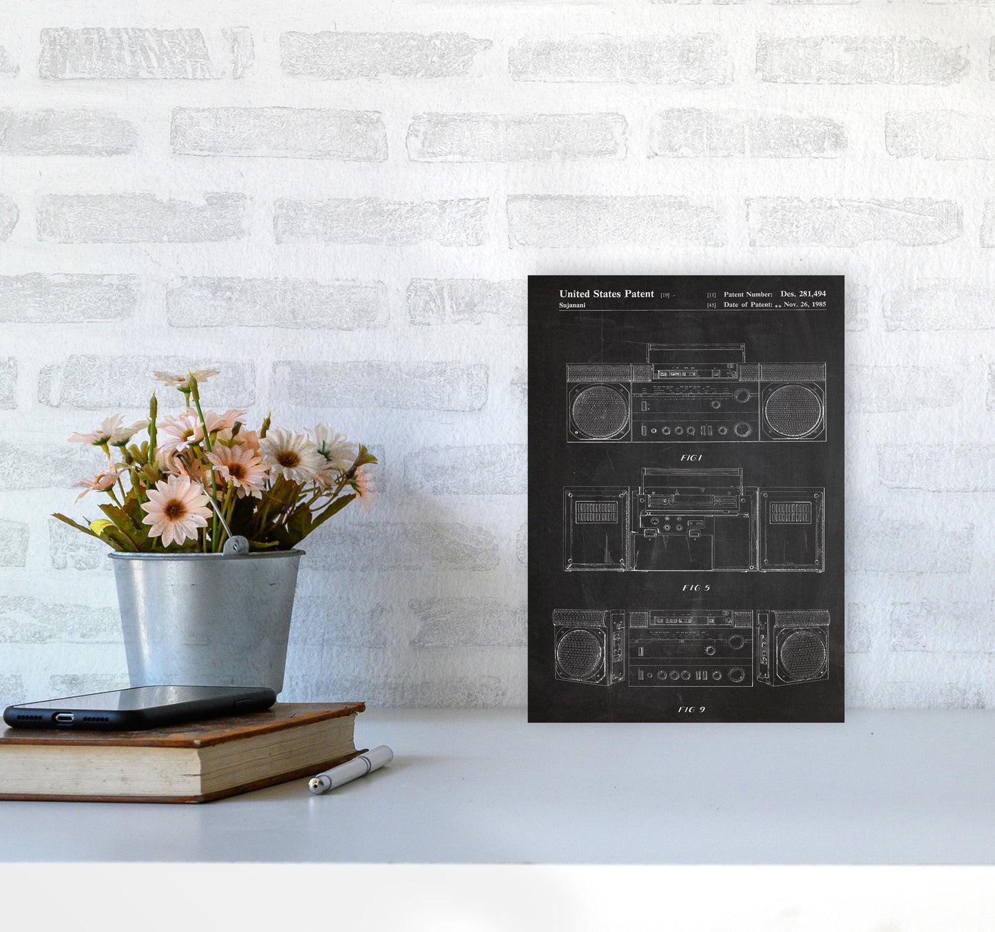 Avelena | Boombox Patent Kunstdruck
