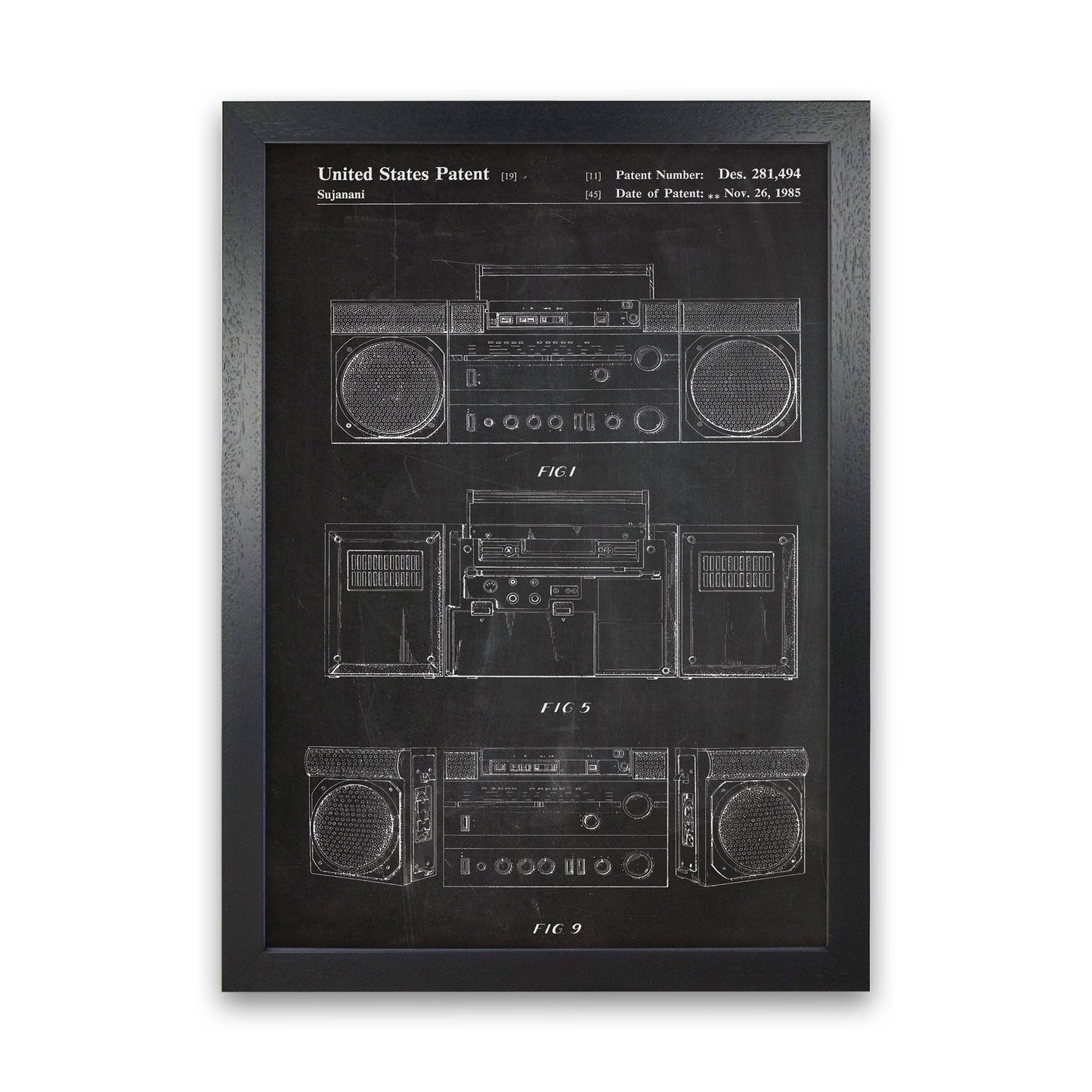 Avelena | Boombox Patent Kunstdruck