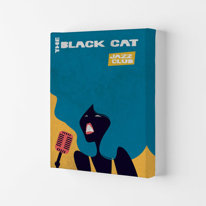 Avelena | Schwarze Katze Jazz Kunstdruck von Jason Stanley