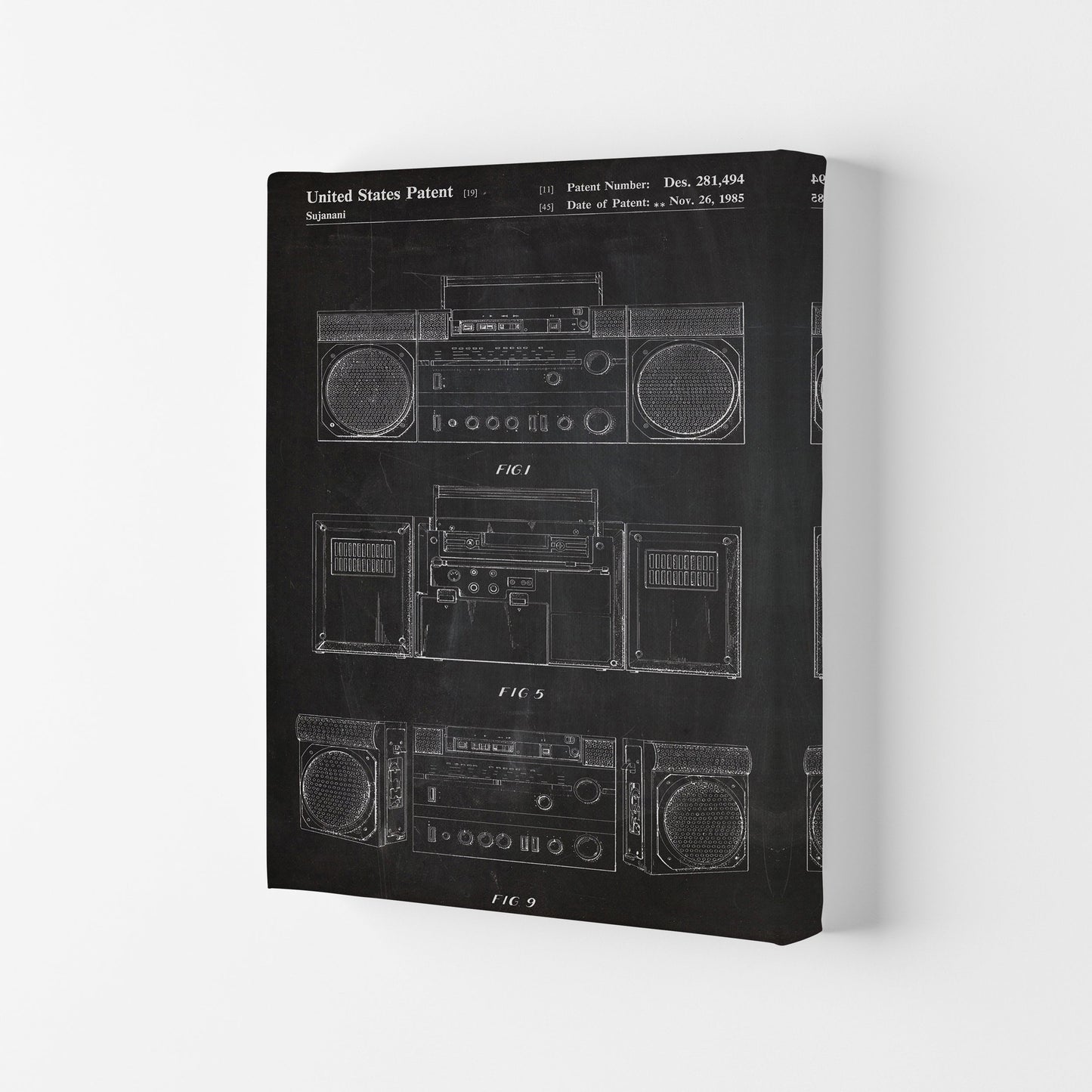Avelena | Boombox Patent Kunstdruck