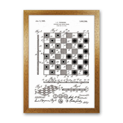 Avelena | Schach- und Damenbrett Patent Kunstdruck