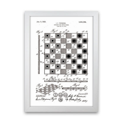 Avelena | Schach- und Damenbrett Patent Kunstdruck