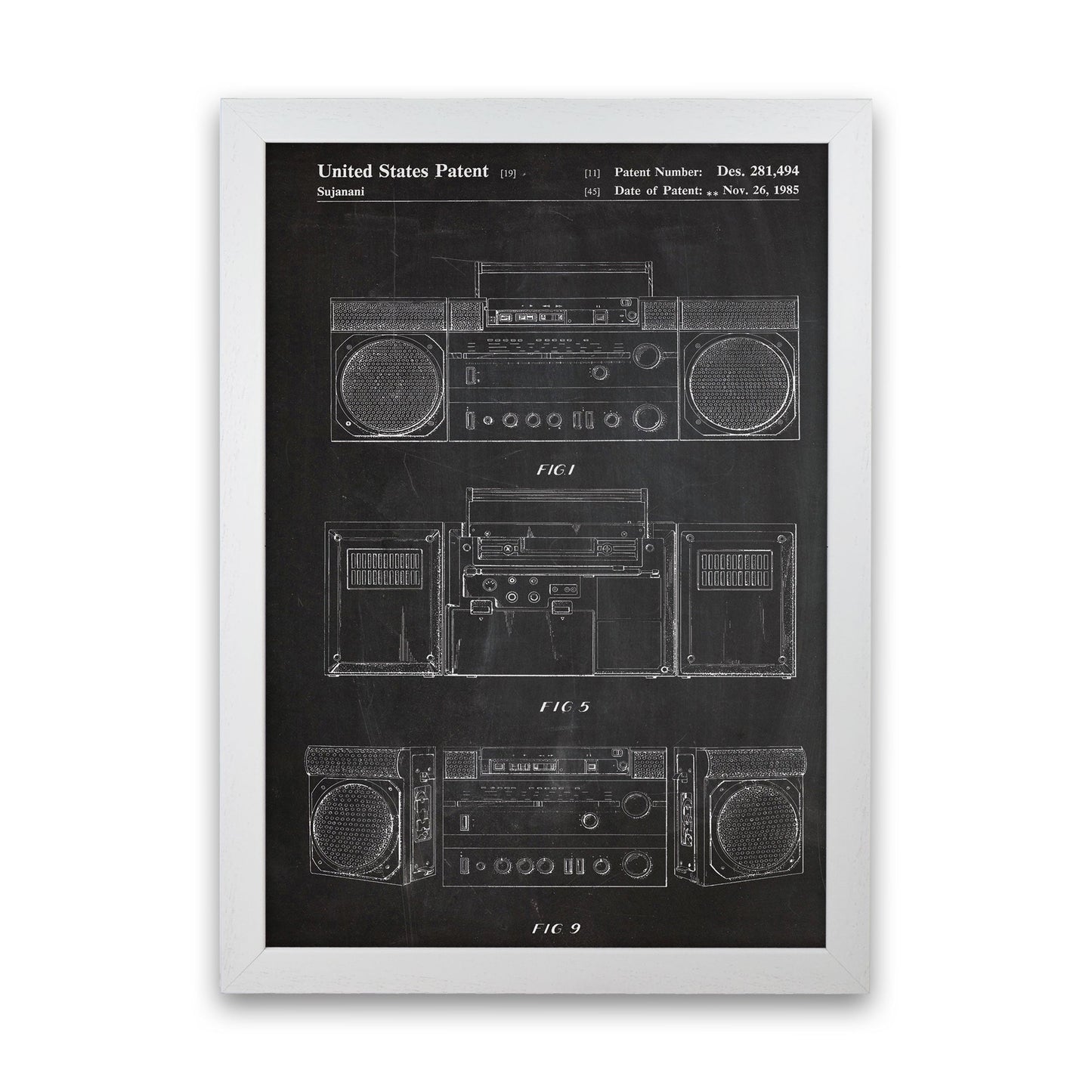 Avelena | Boombox Patent Kunstdruck