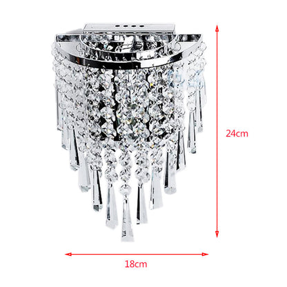 Avelena | Moderne Chromkristall -Drop - Wandleuchten