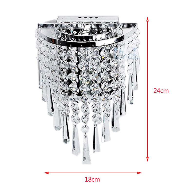 Avelena | Moderne Chromkristall -Drop - Wandleuchten