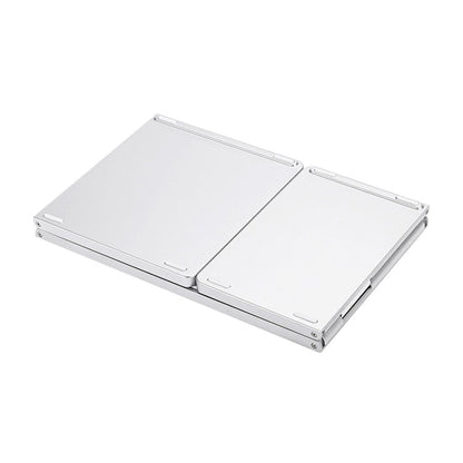 Avelena | B033 Wiederaufladbare 3-fach faltbare 64 Tasten Bluetooth Wireless Tastatur mit Touchpad (Silber)