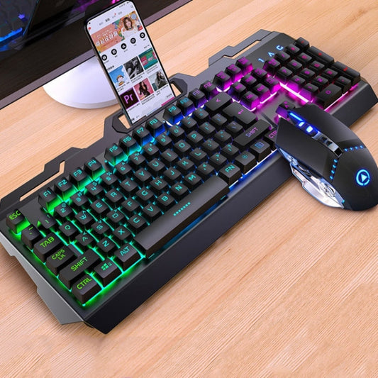 Avelena | YINDIAO V2 Silent Mechanical Feel Gaming Tastatur Maus Set (Schwarz)