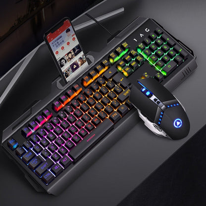 Avelena | YINDIAO V2 Silent Mechanical Feel Gaming Tastatur Maus Set (Schwarz)