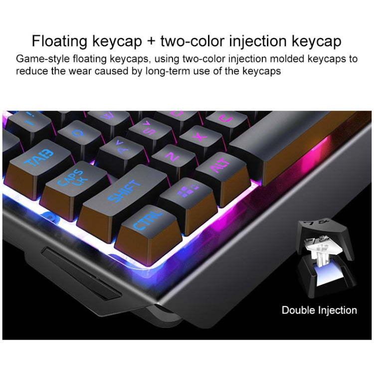 Avelena | YINDIAO V2 Silent Mechanical Feel Gaming Tastatur Maus Set (Schwarz)