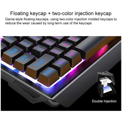 Avelena | YINDIAO V2 Silent Mechanical Feel Gaming Tastatur Maus Set (Schwarz)