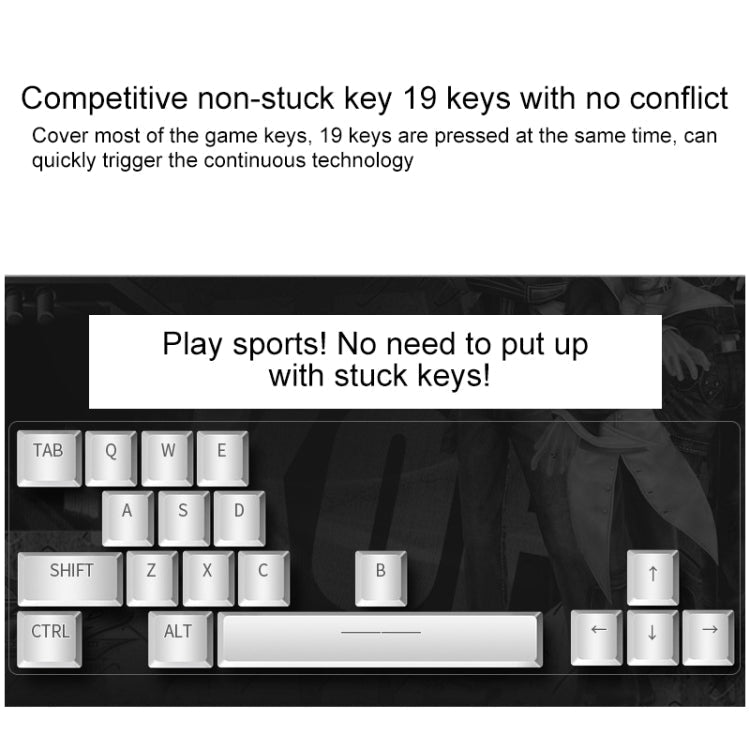 Avelena | YINDIAO V2 Silent Mechanical Feel Gaming Tastatur Maus Set (Schwarz)