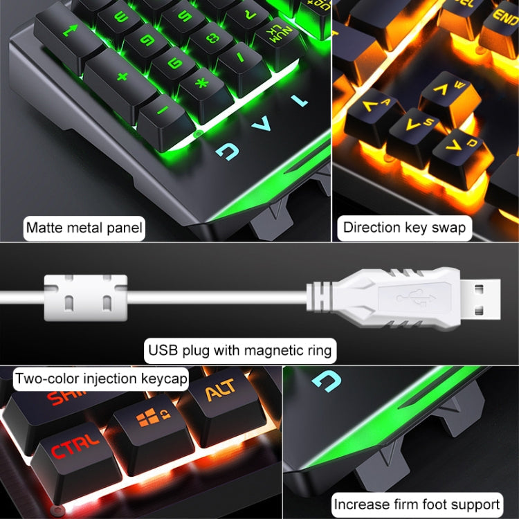 Avelena | YINDIAO V2 Silent Mechanical Feel Gaming Tastatur Maus Set (Schwarz)