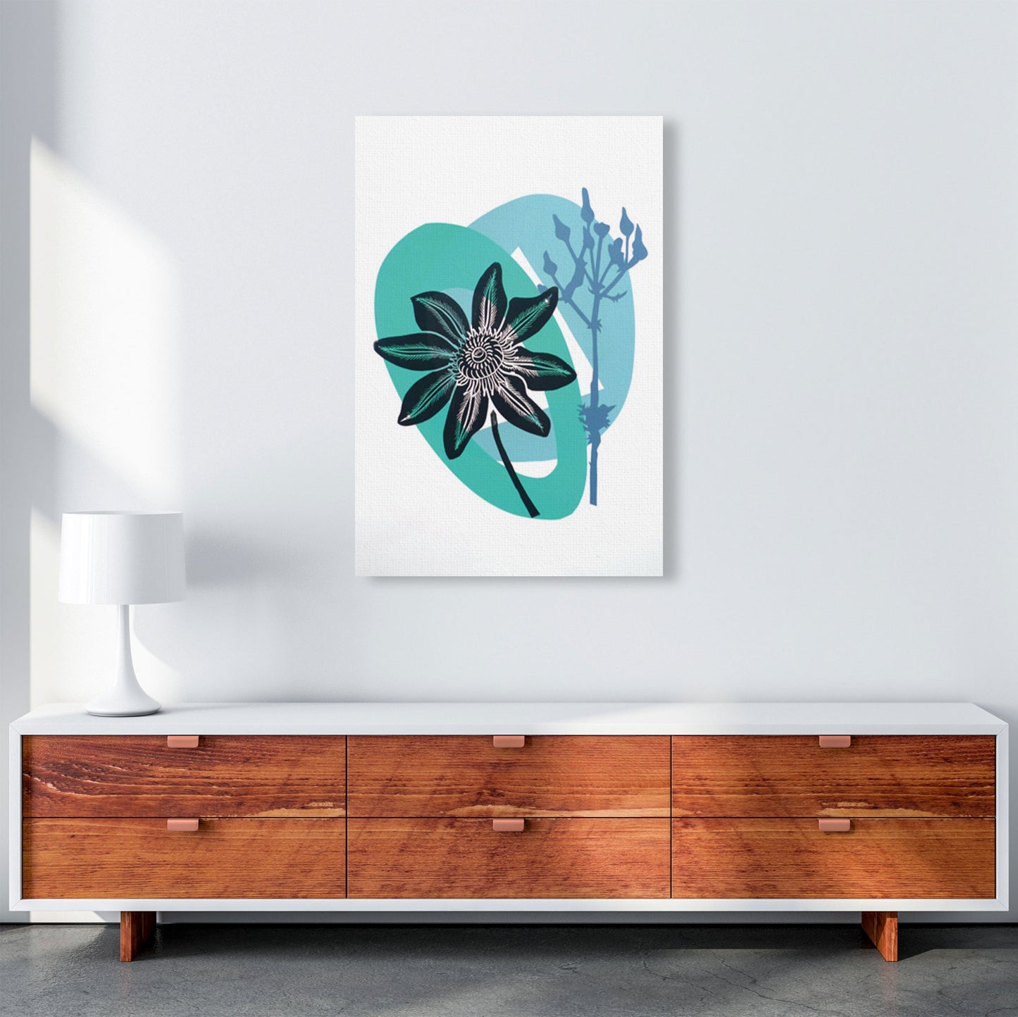 Avelena | Clematis & Jakobskreuzkraut Postkarte Kunstdokument